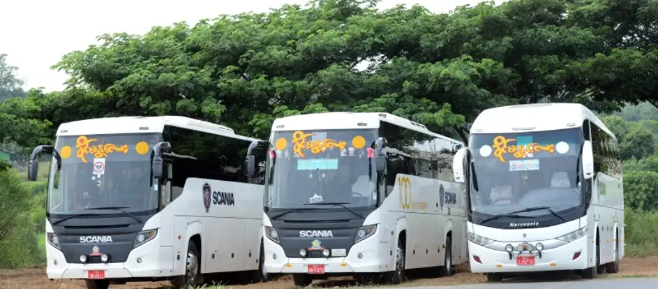 Khaing Mandalay Express bringing passengers to their travel destination
