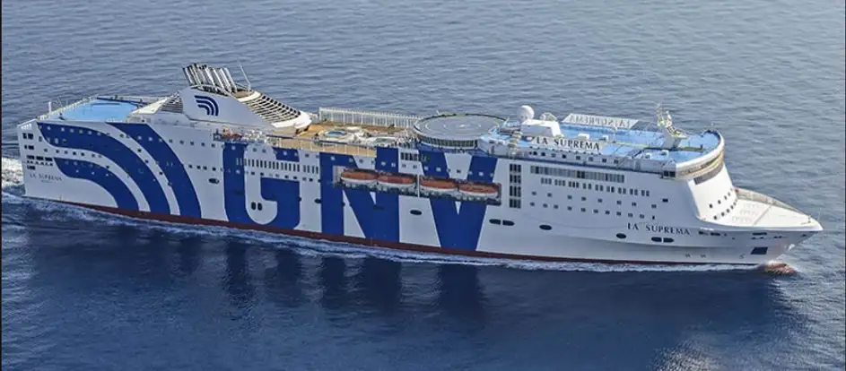 GNV (Grandi Navi Veloci) bringing passengers to their travel destination
