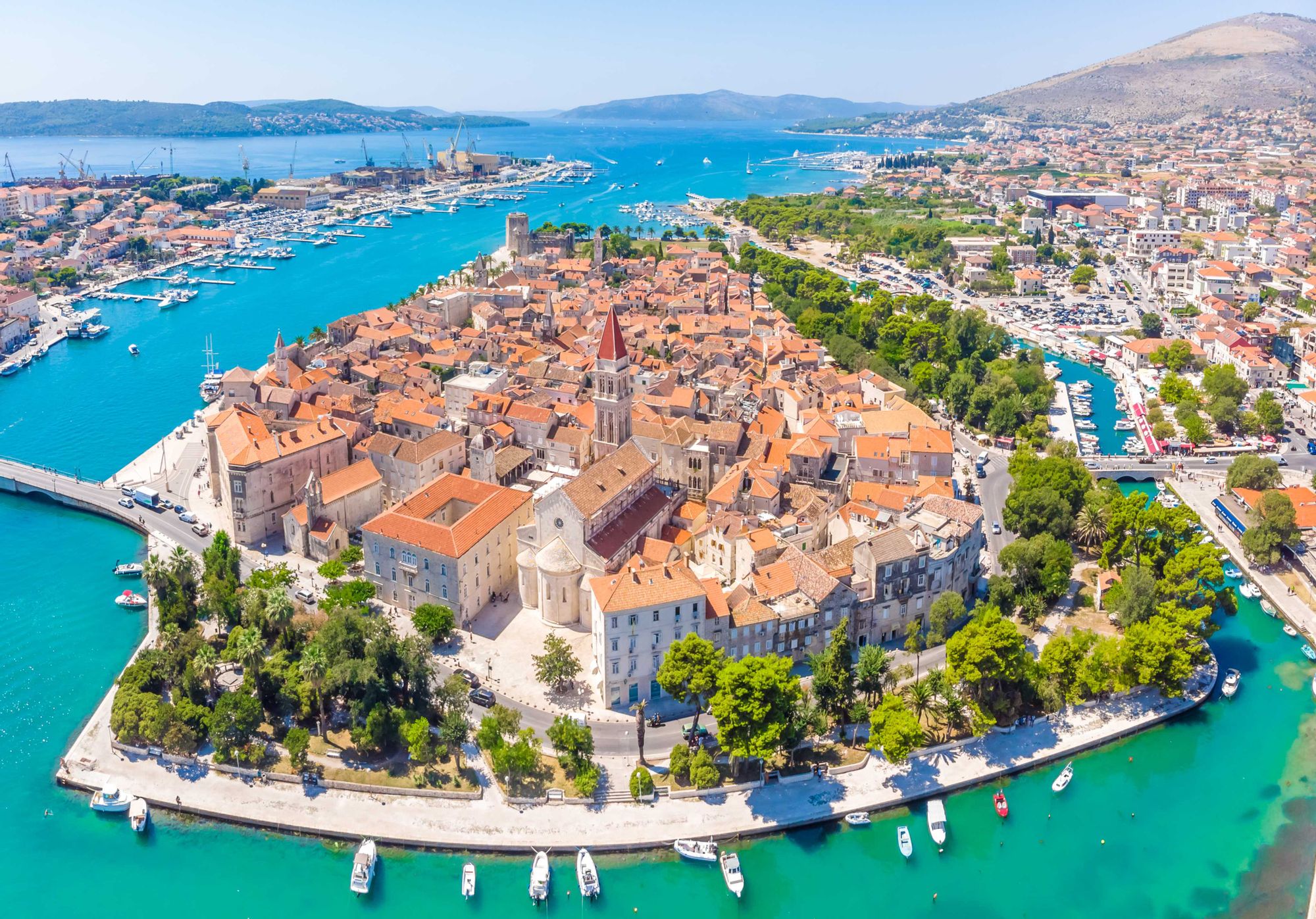 Trogir Town stazione all'interno Trogir, Croatia