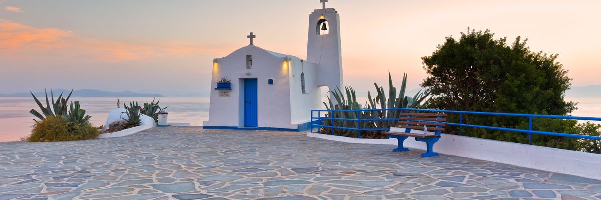 Eine schöne Aussicht vom Zentrum aus Naxos-mobile