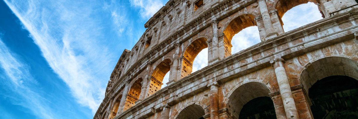 Eine schöne Aussicht vom Zentrum aus Rom-mobile