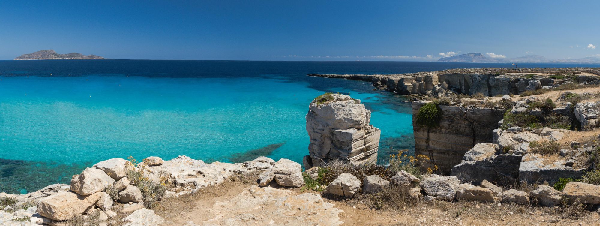 Favignana Port Bahnhof innerhalb des Zentrums Favignana, Italy