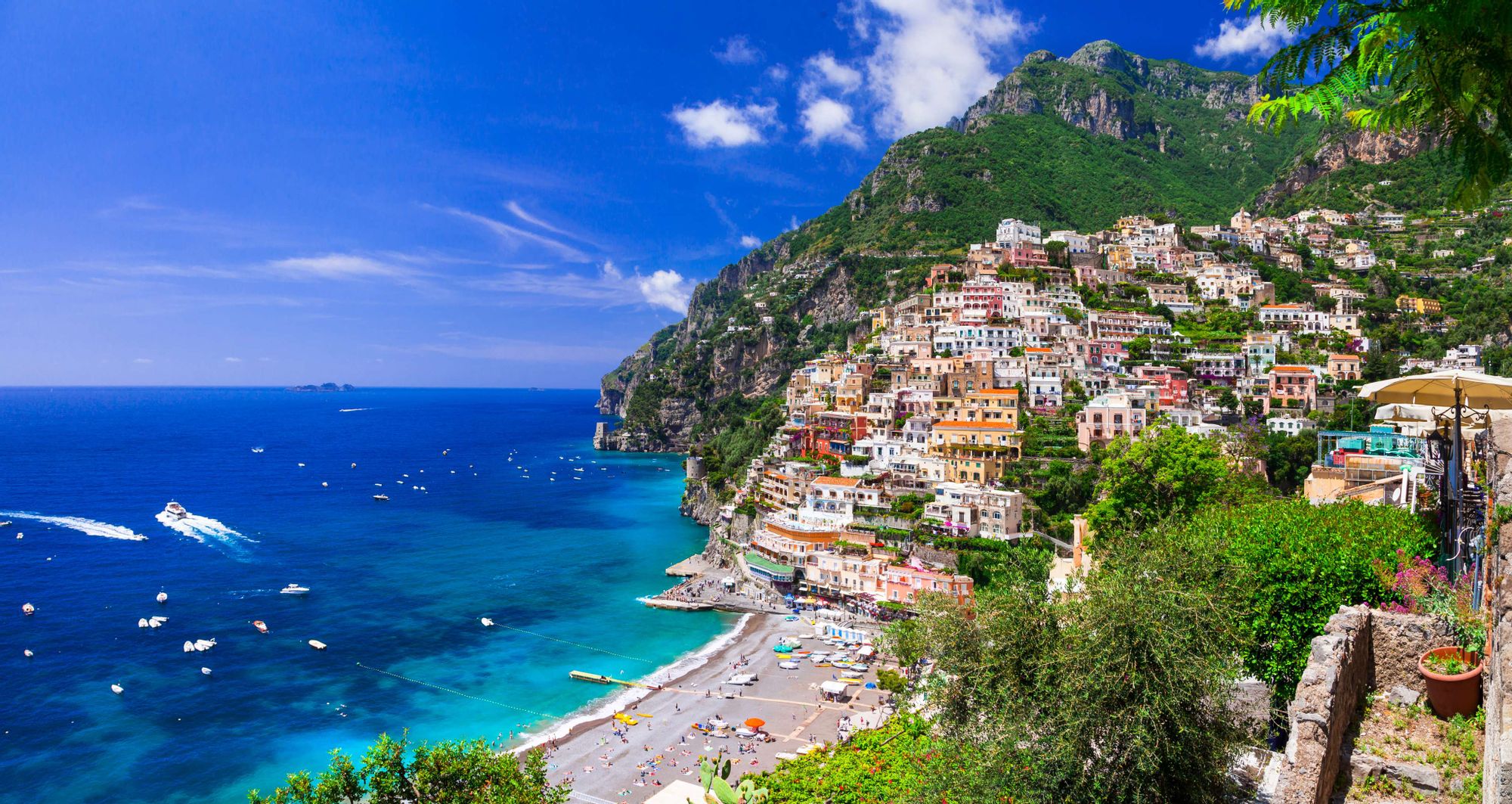 Positano Ferry Terminal Bahnhof innerhalb des Zentrums Positano, Italy