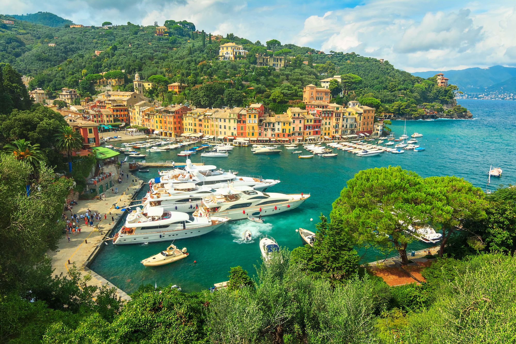 Molo Umberto I estación dentro de Portofino, Italy