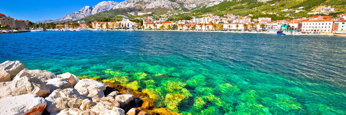 A beautiful view from within central Makarska