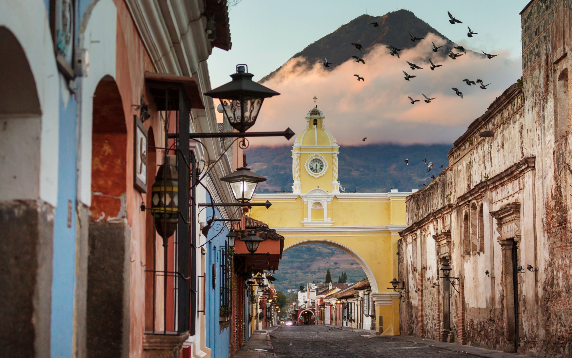 A captivating backdrop of central Antigua