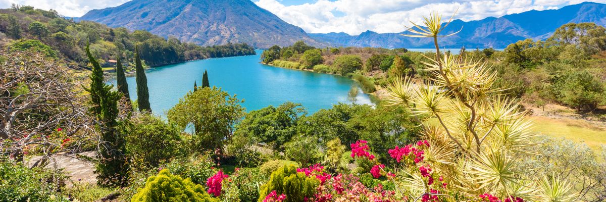 A captivating backdrop of central Lake Atitlan