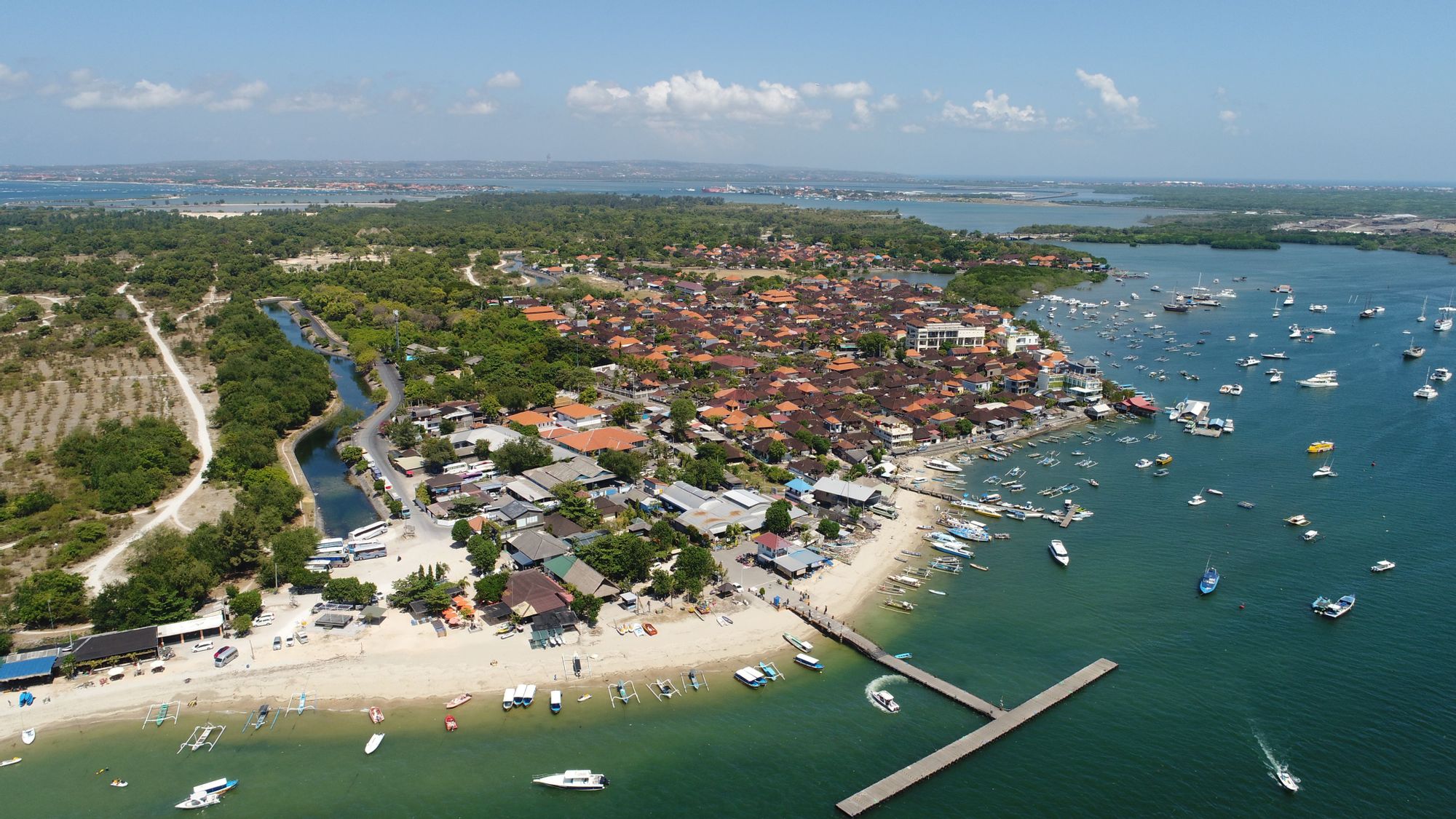 A captivating backdrop of central Serangan Island, Bali