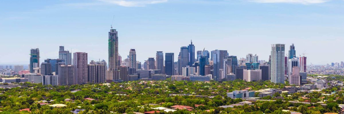Eine schöne Aussicht vom Zentrum aus Manila