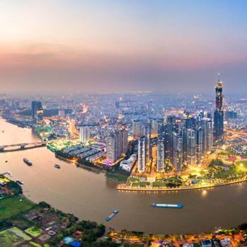 View of Phnom Penh to Ho Chi Minh City (Saigon)