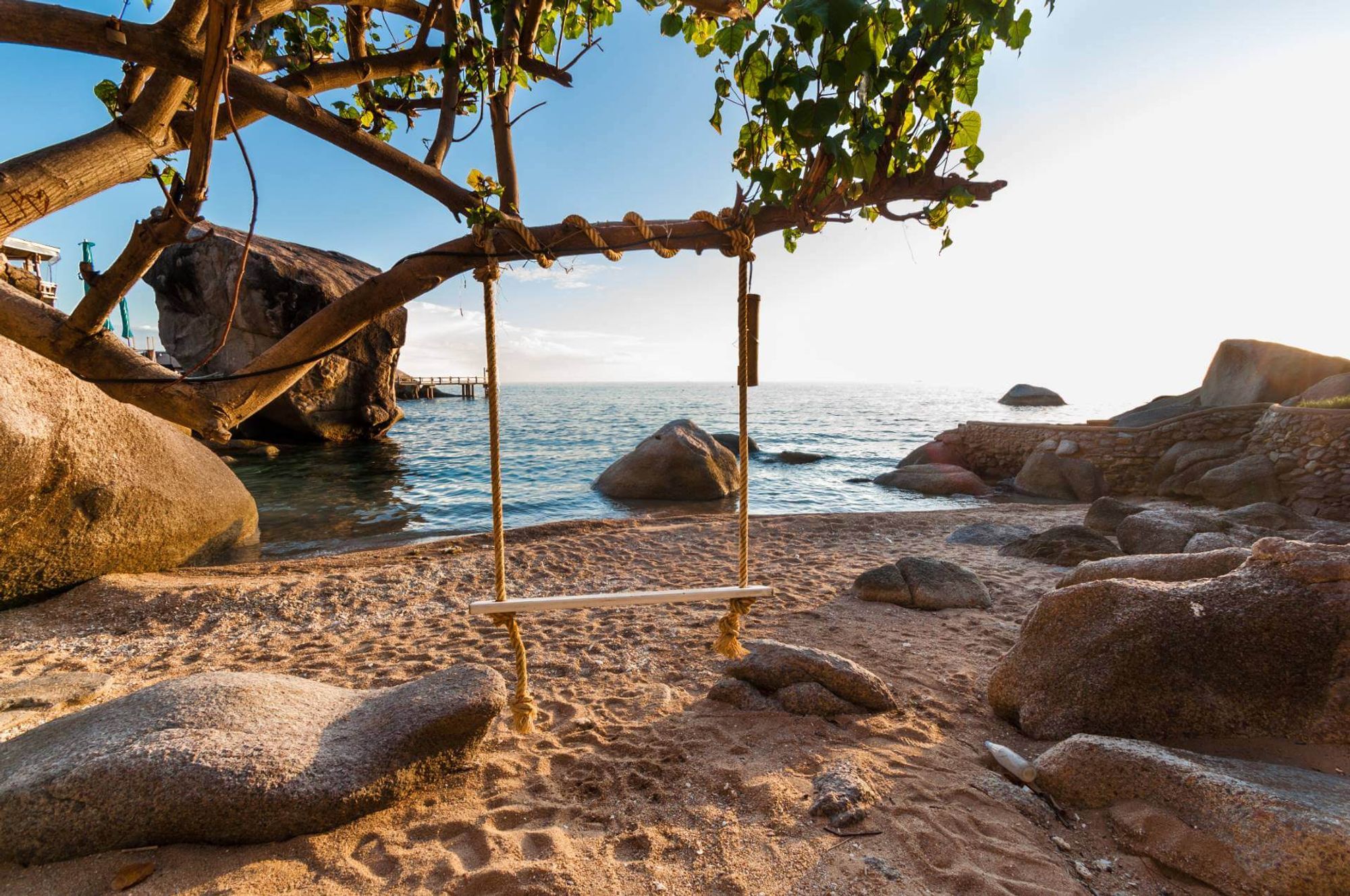 Mae Haad Pier stazione all'interno Koh Tao, Thailand