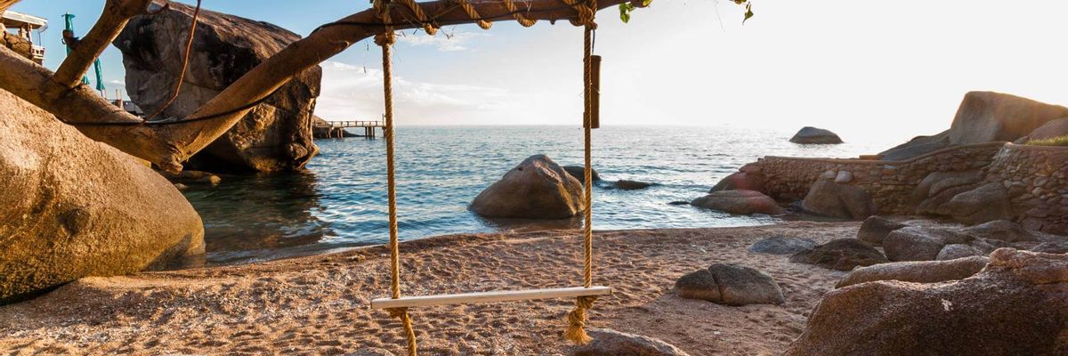 A captivating backdrop of central Koh Tao