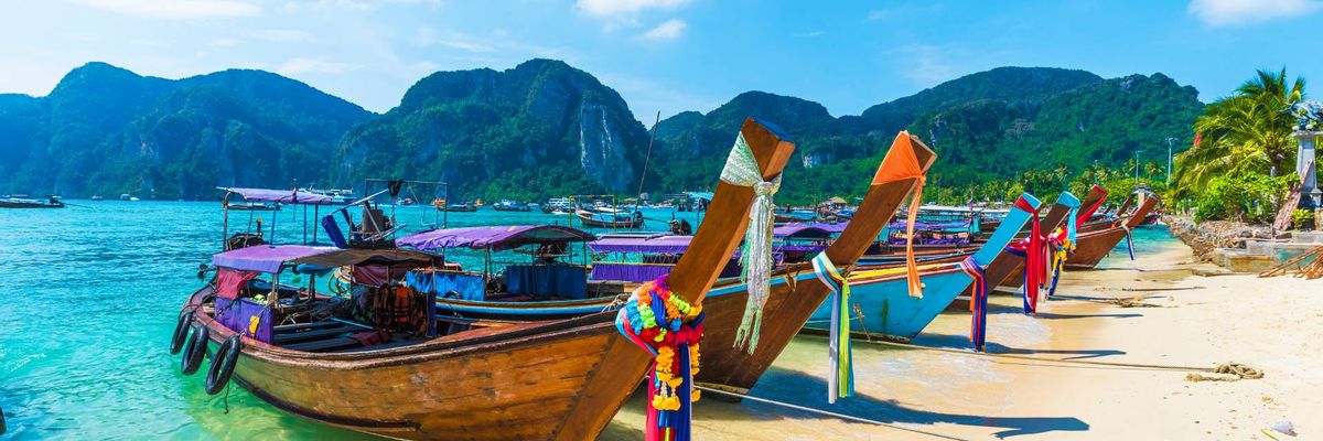 A captivating backdrop of central Koh Phi Phi