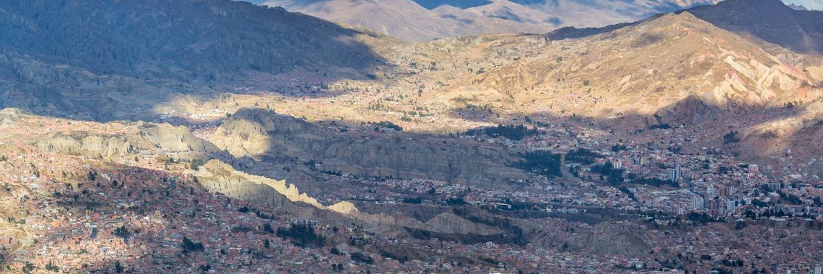 Eine schöne Aussicht vom Zentrum aus La Paz