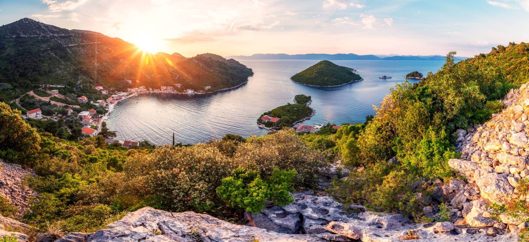 Sobra Pier stazione all'interno Sobra, Mljet Island, Croatia