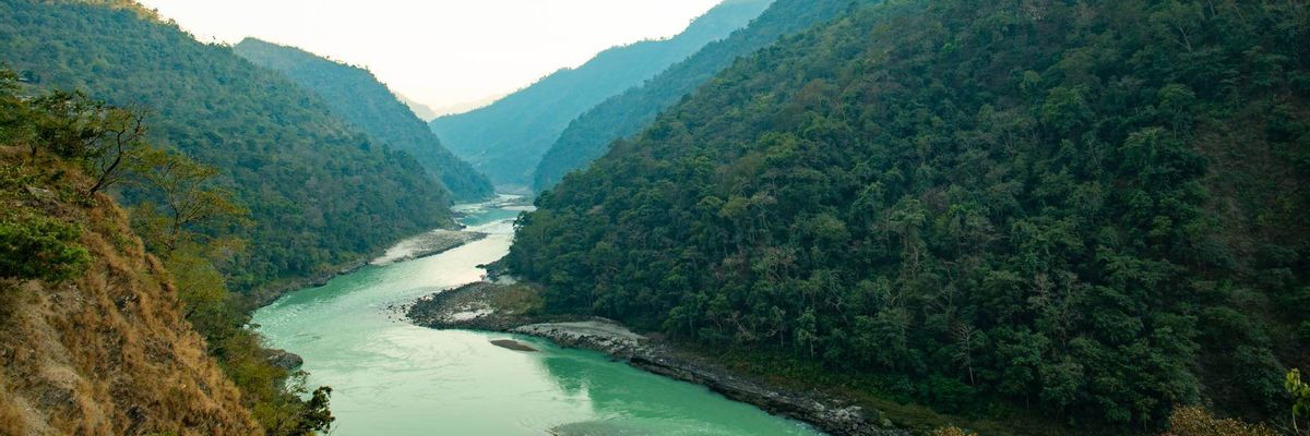 A beautiful view from within central Rishikesh