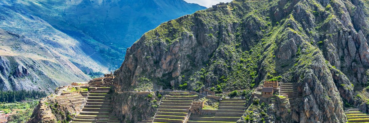 A beautiful view from within central Ollantaytambo