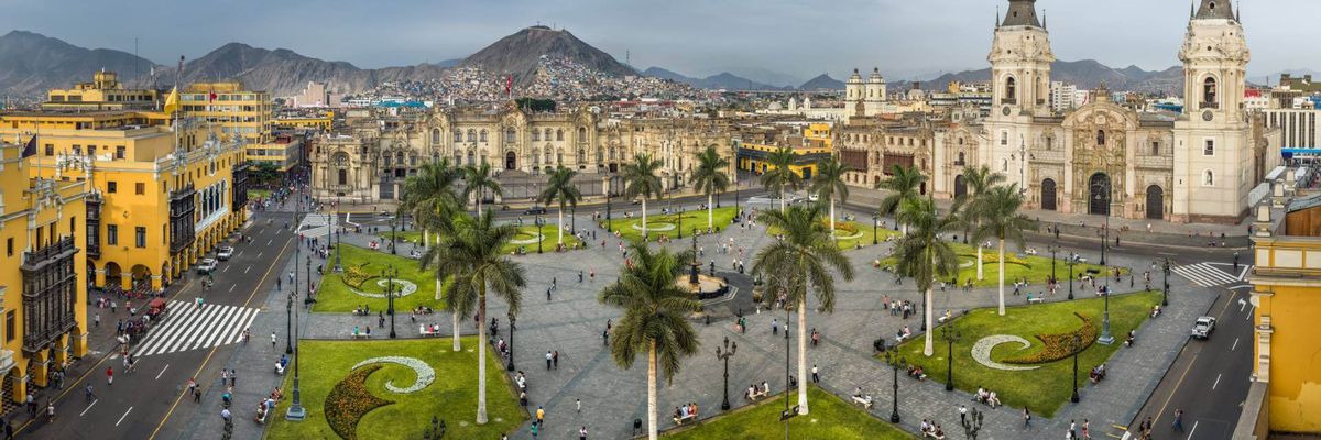 A captivating backdrop of central Lima