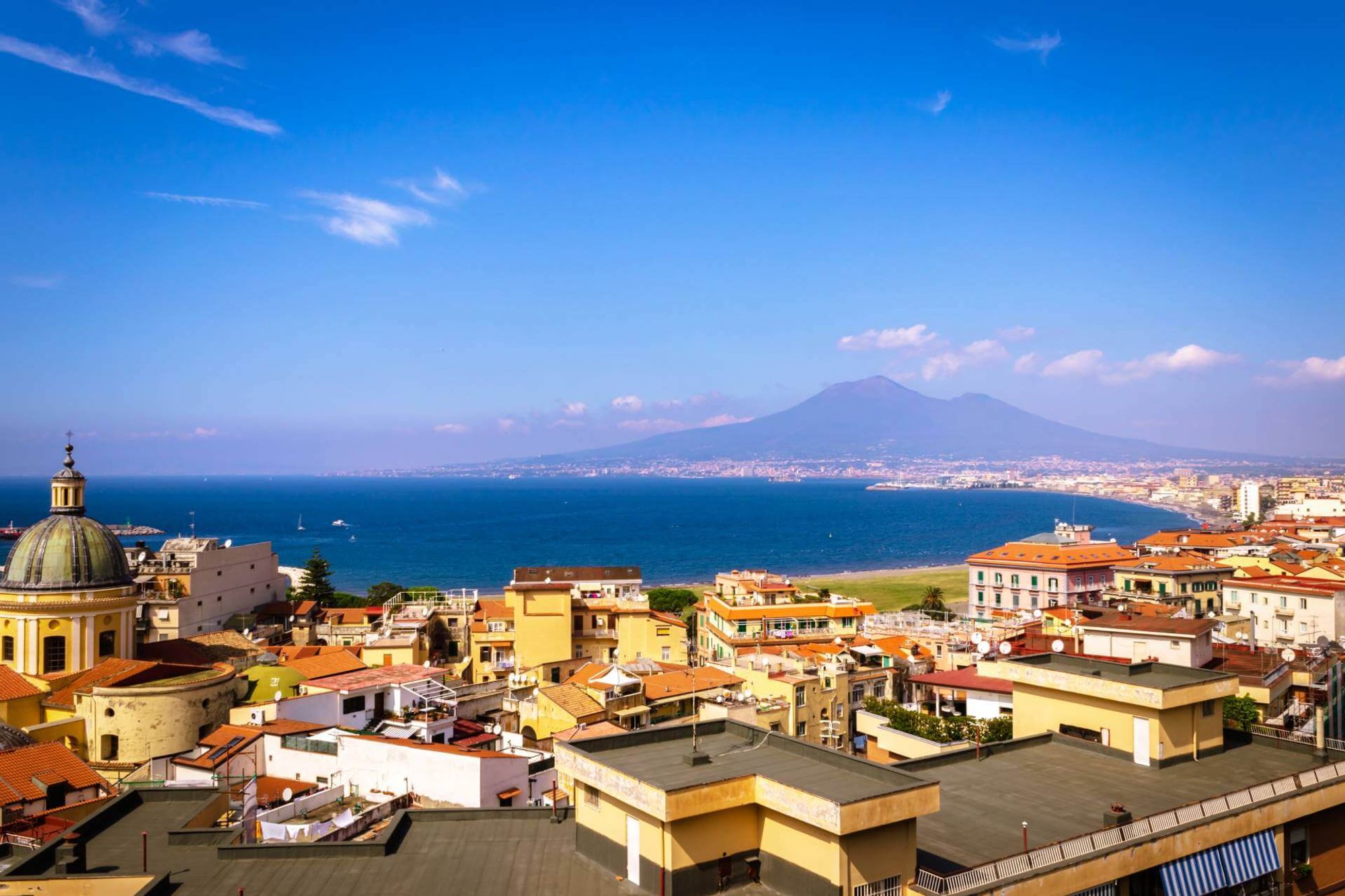 A captivating backdrop of central Castellammare di Stabia