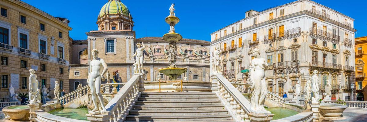 Eine schöne Aussicht vom Zentrum aus Palermo