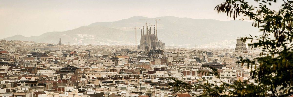 A captivating backdrop of central Barcelona