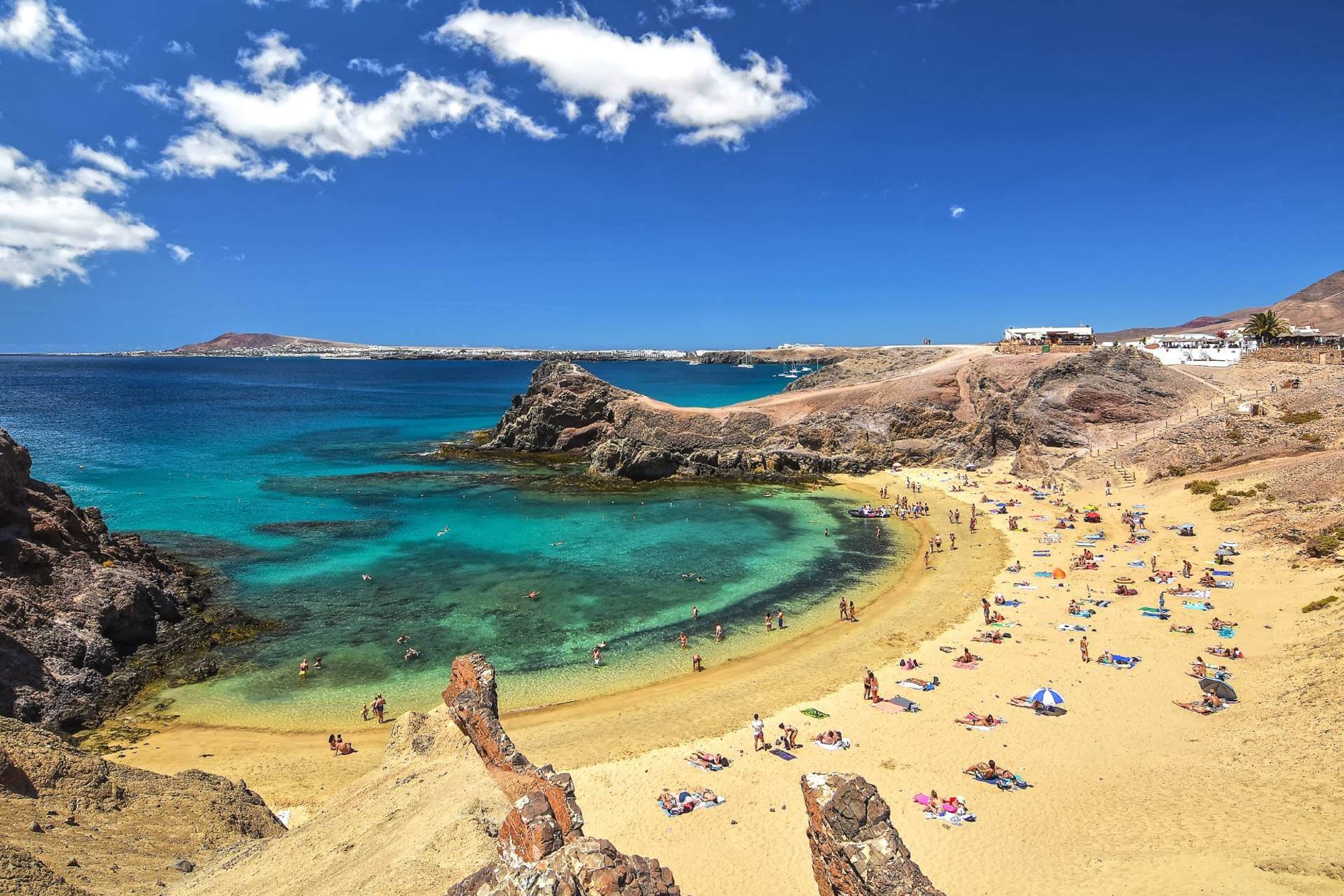 Ferry Terminal Playa Blanca สถานีภายใน Lanzarote, Spain