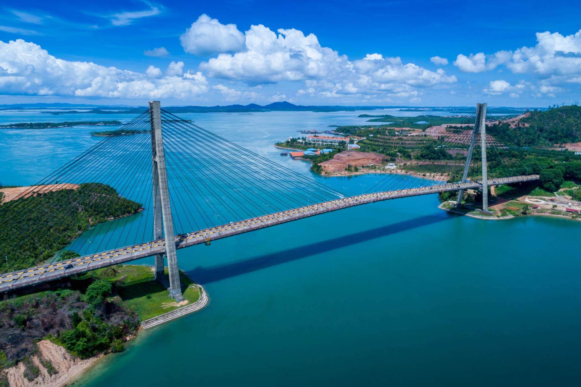 Un cautivador telón de fondo del centro Batam, Batam Island