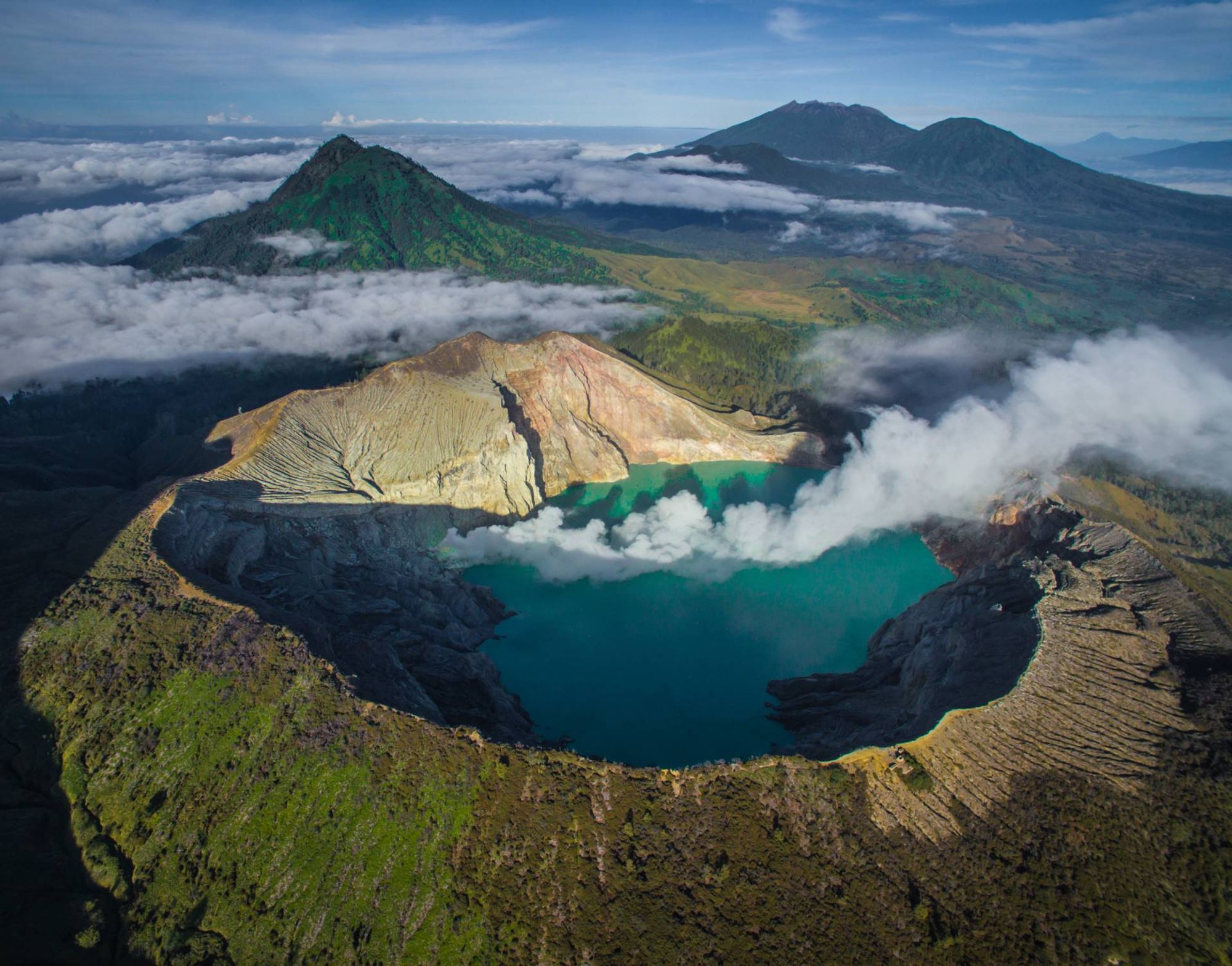 Een innemende achtergrond van centraal Banyuwangi, East Java