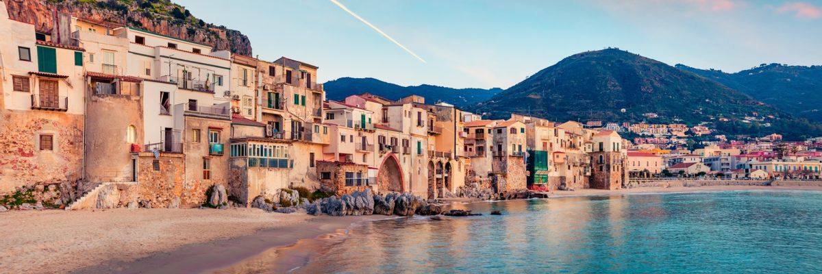 A captivating backdrop of central Cefalu