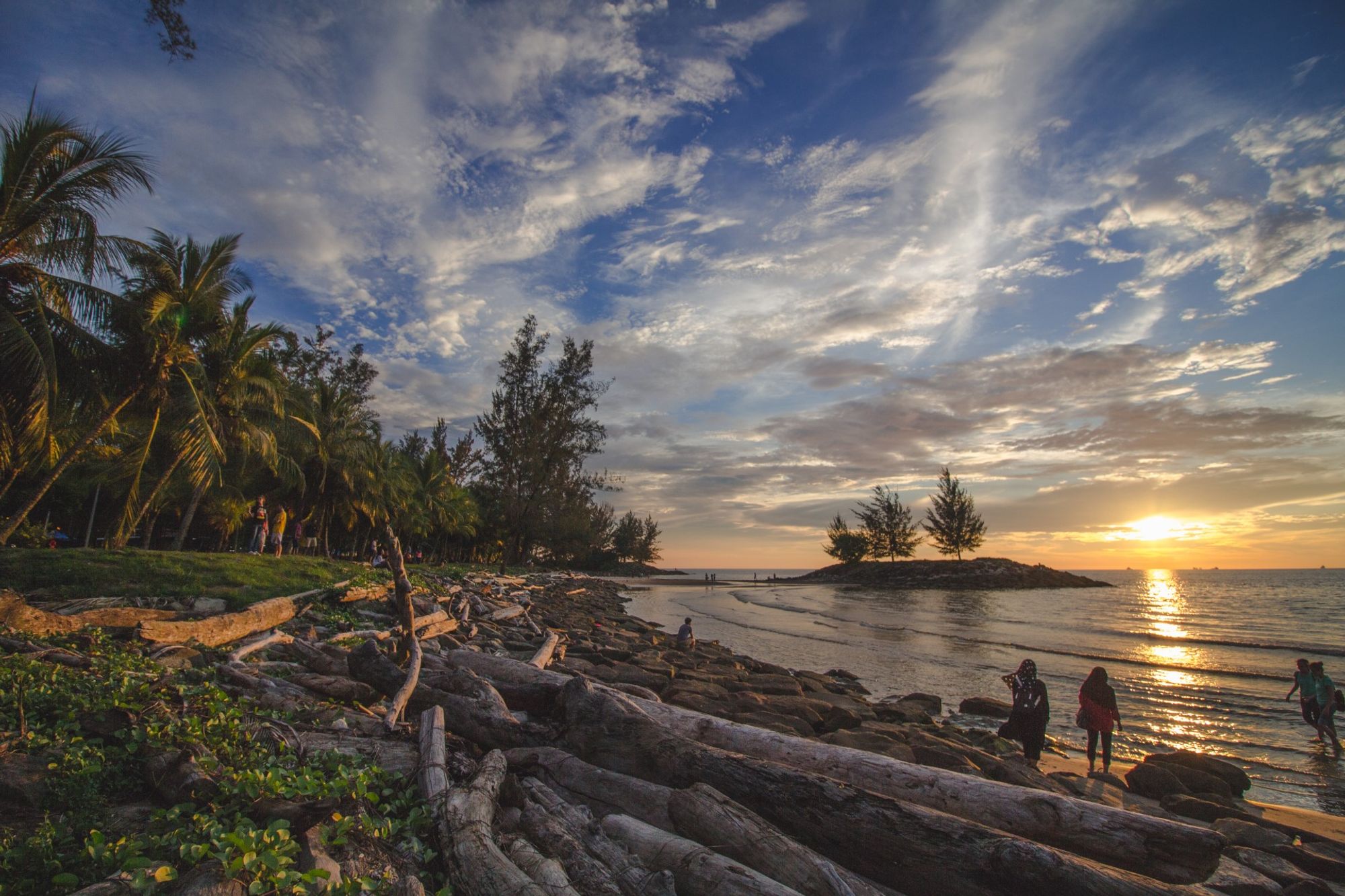 A captivating backdrop of central Bintulu