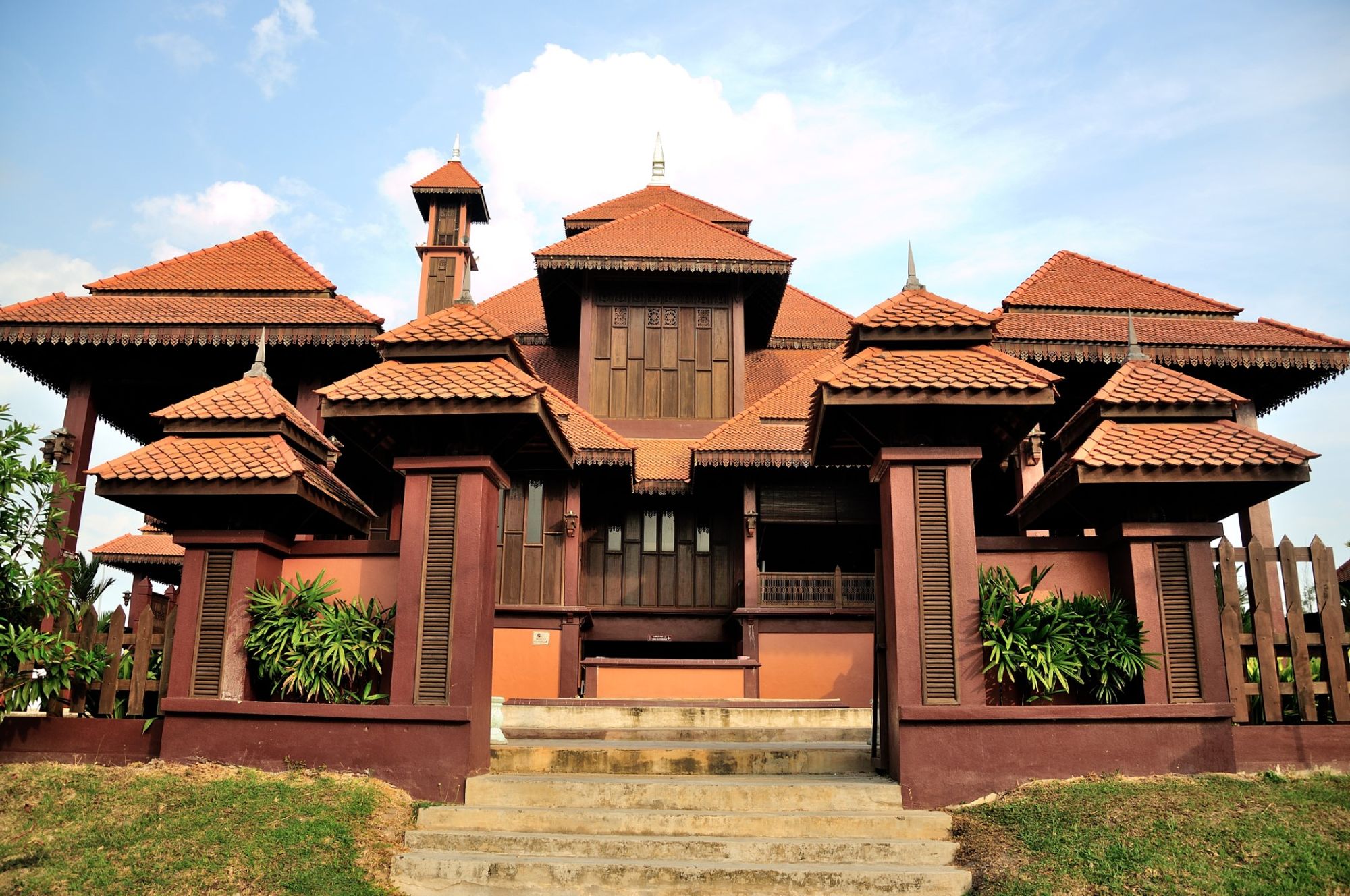 Um pano de fundo cativante do centro de Jerteh