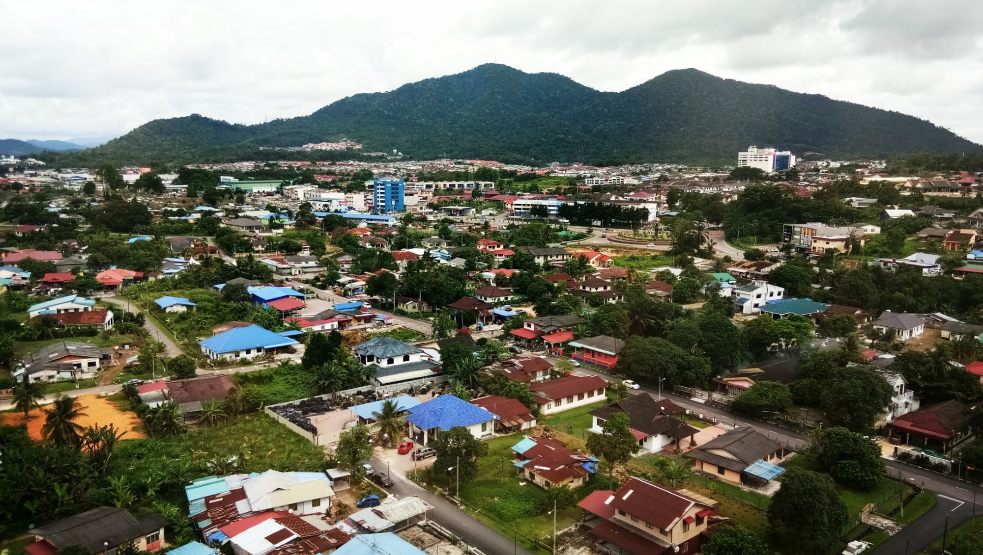 A captivating backdrop of central Kluang