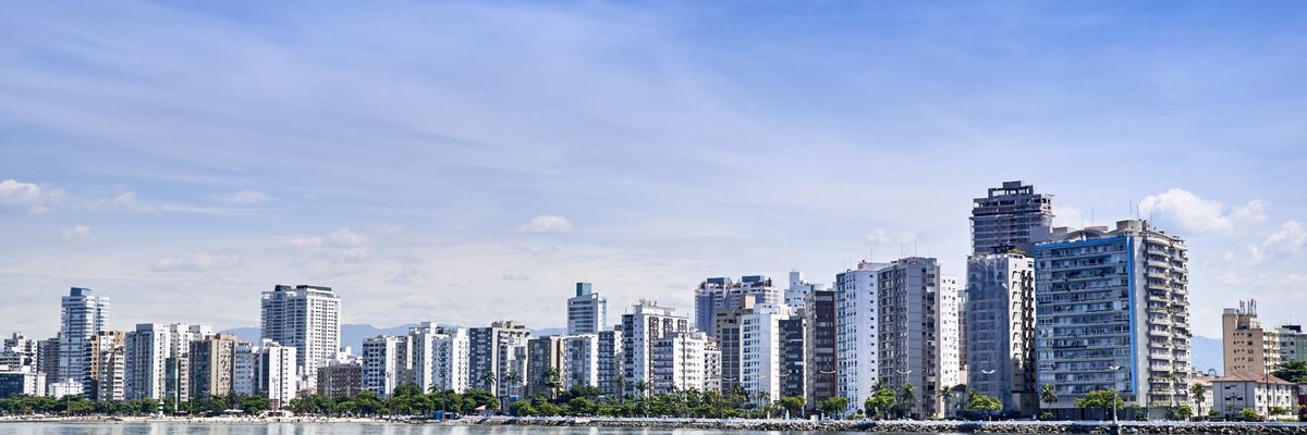 Eine schöne Aussicht vom Zentrum aus Santos