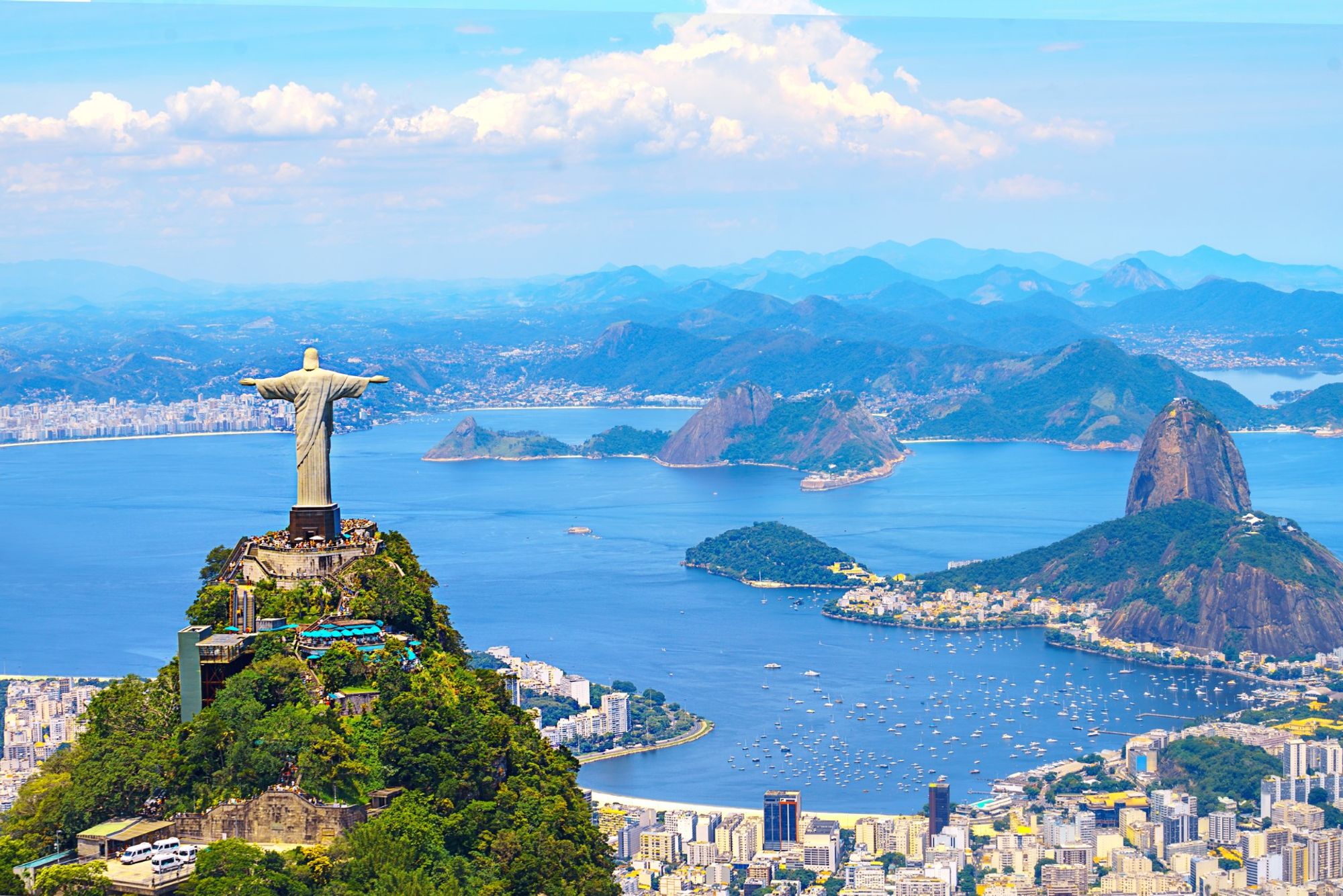 Eine bezaubernde Szenerie vom Zentrum aus Rio de Janeiro