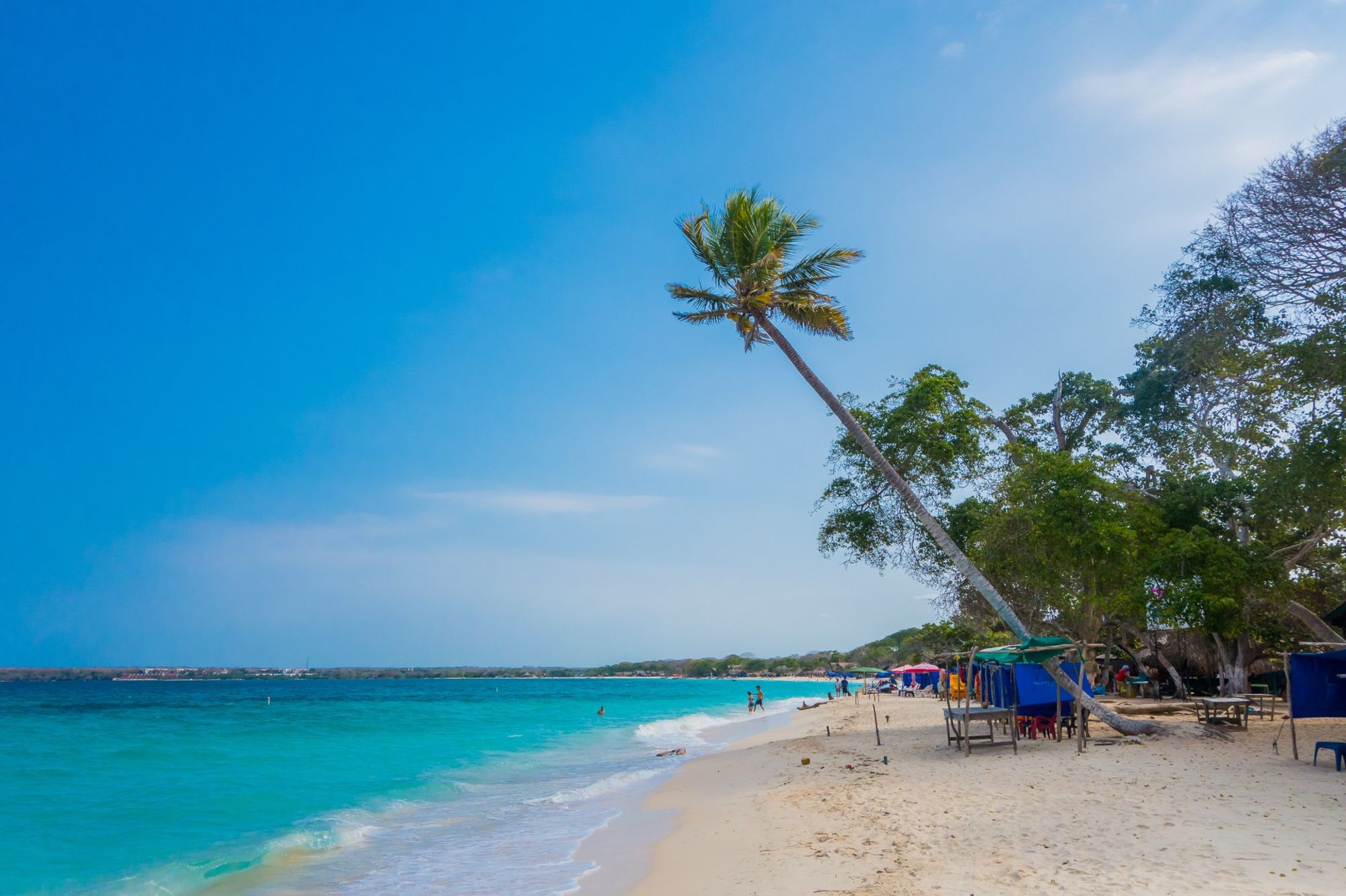 Baru Pier estación dentro de Isla Baru, Colombia