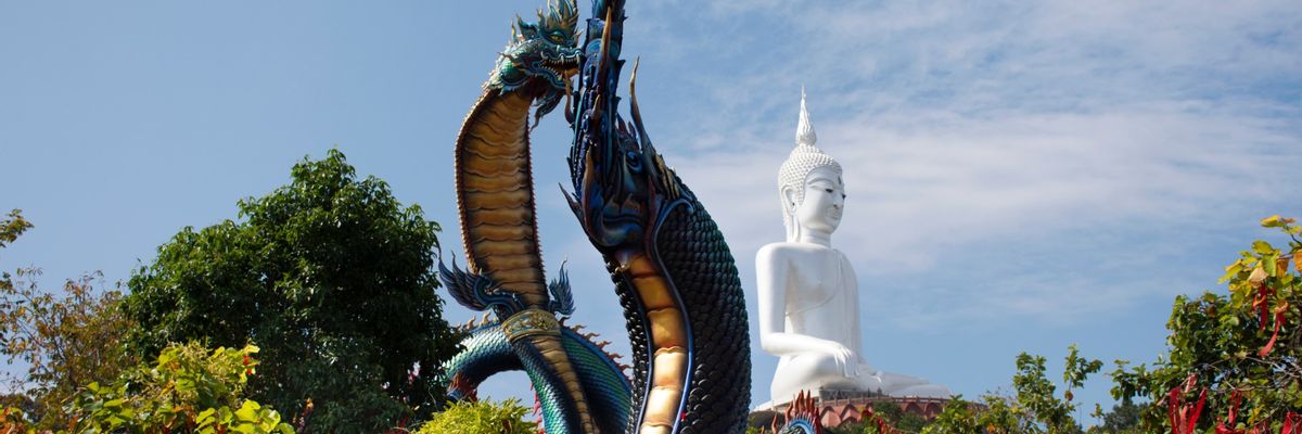 Eine schöne Aussicht vom Zentrum aus Sukhothai