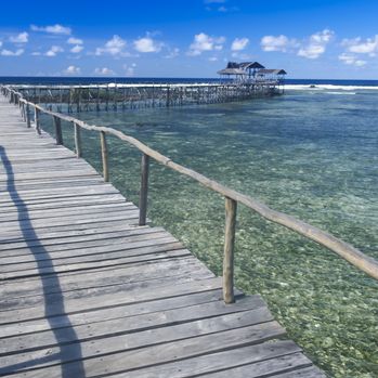 View of Siargao Island to Surigao City, Mindanao Island