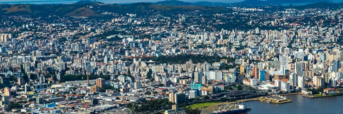 Eine schöne Aussicht vom Zentrum aus Porto Alegre