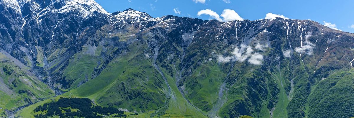 A beautiful view from within central Kazbegi-mobile