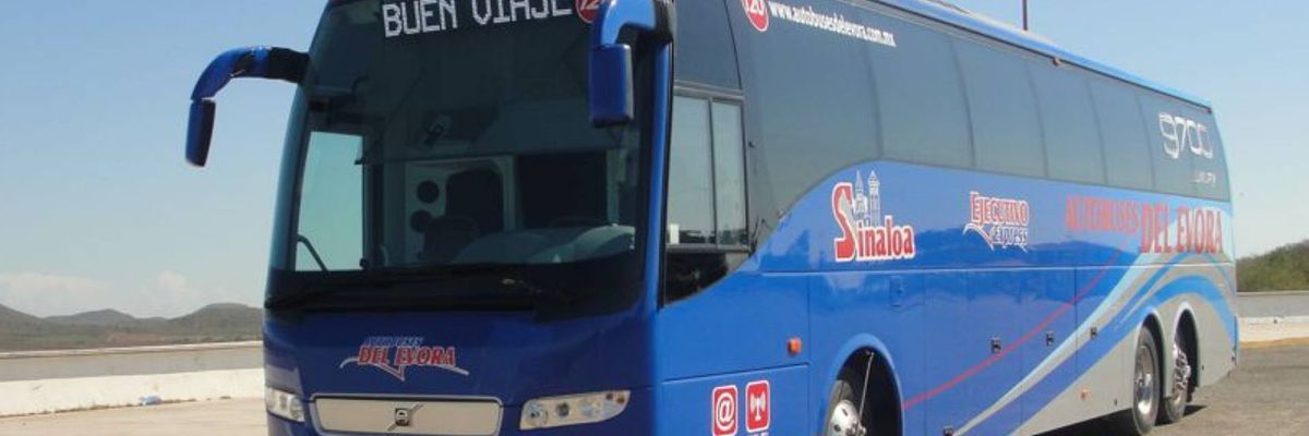 Autobuses del Evora Fahrgäste werden an ihr Ziel gebracht
