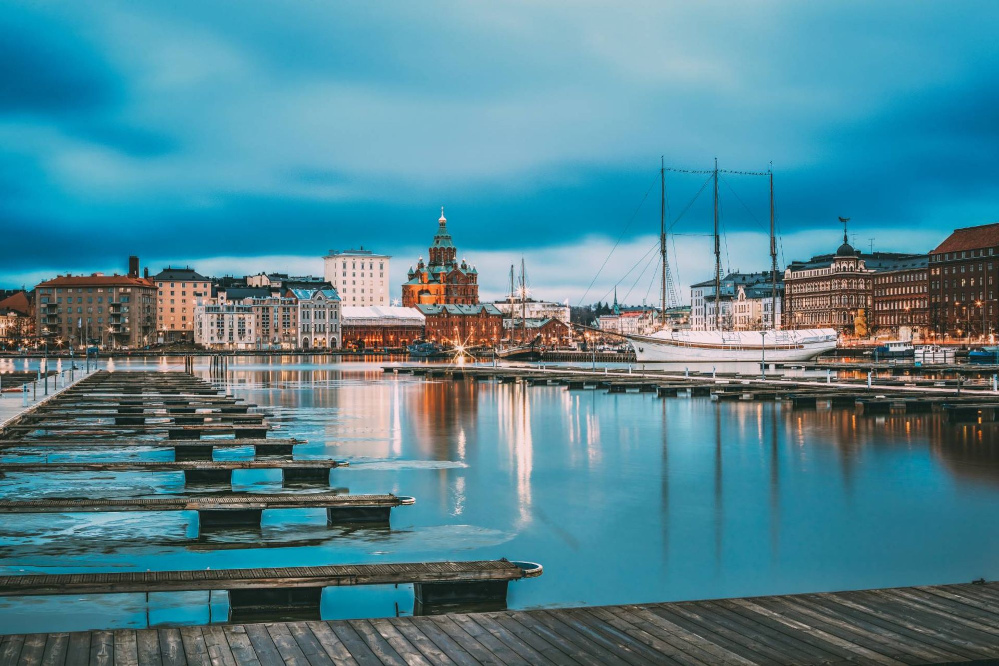 Helsinki Port stazione all'interno Helsinki, Finland