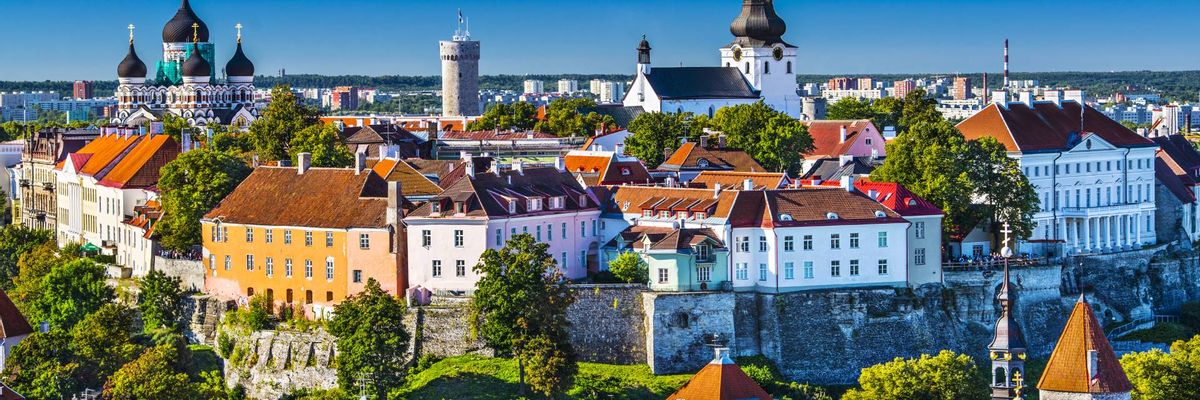 A beautiful view from within central Tallinn