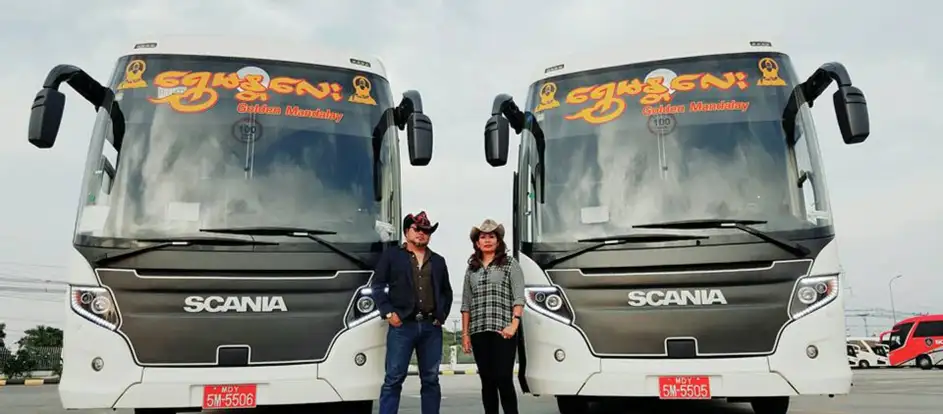 Shwe Mandalay Express bringing passengers to their travel destination