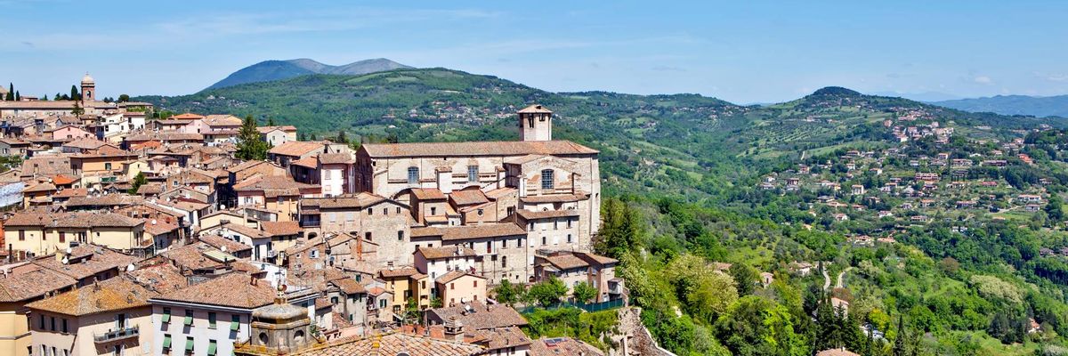 Eine schöne Aussicht vom Zentrum aus Perugia