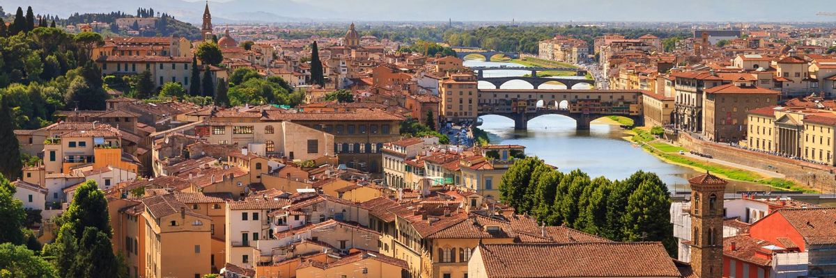 Eine schöne Aussicht vom Zentrum aus Florence