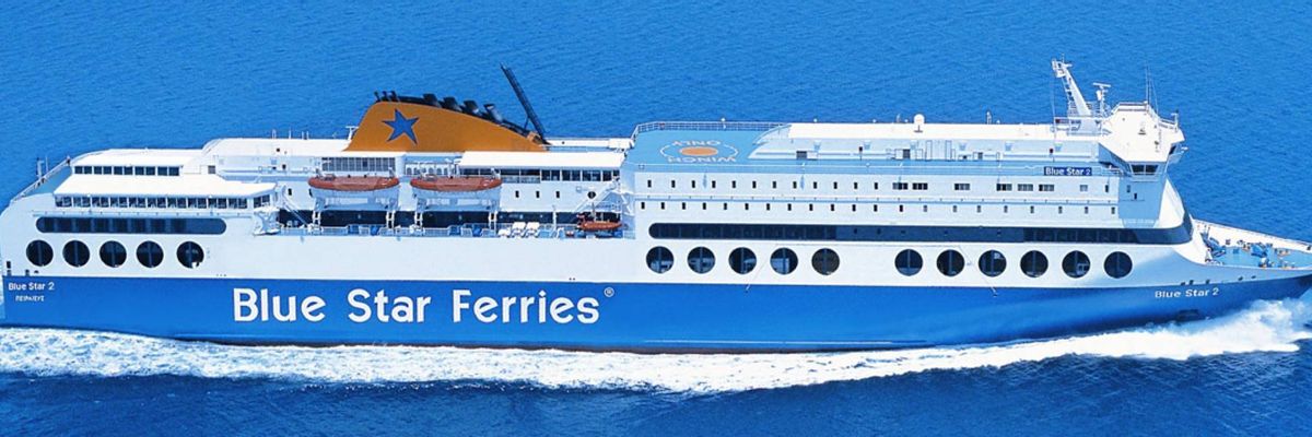 Blue Star Ferries Fahrgäste werden an ihr Ziel gebracht