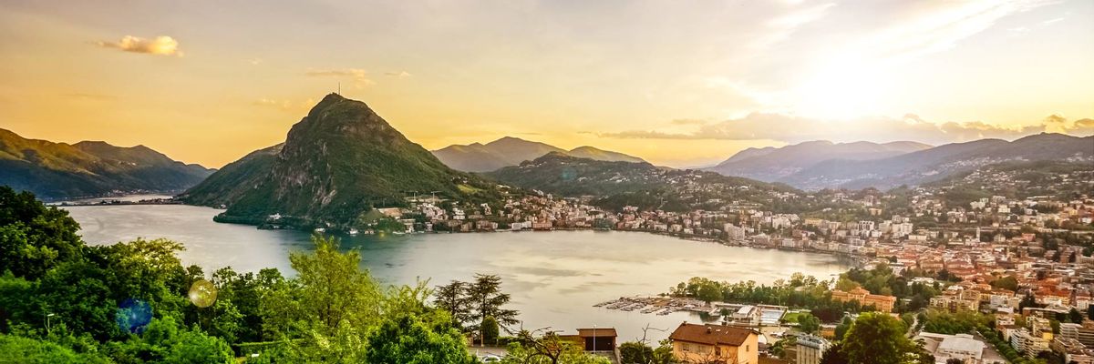 Eine schöne Aussicht vom Zentrum aus Lugano
