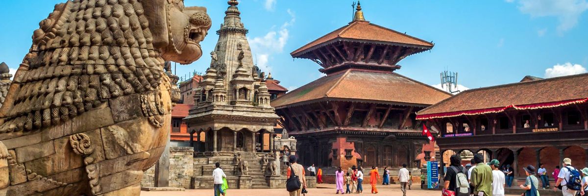 Eine schöne Aussicht vom Zentrum aus Bhaktapur-mobile