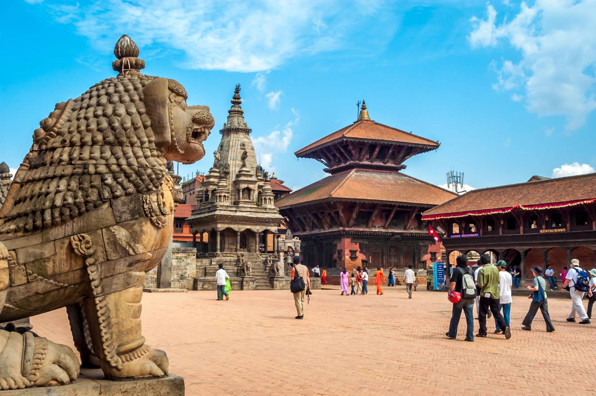 A captivating backdrop of central Bhaktapur