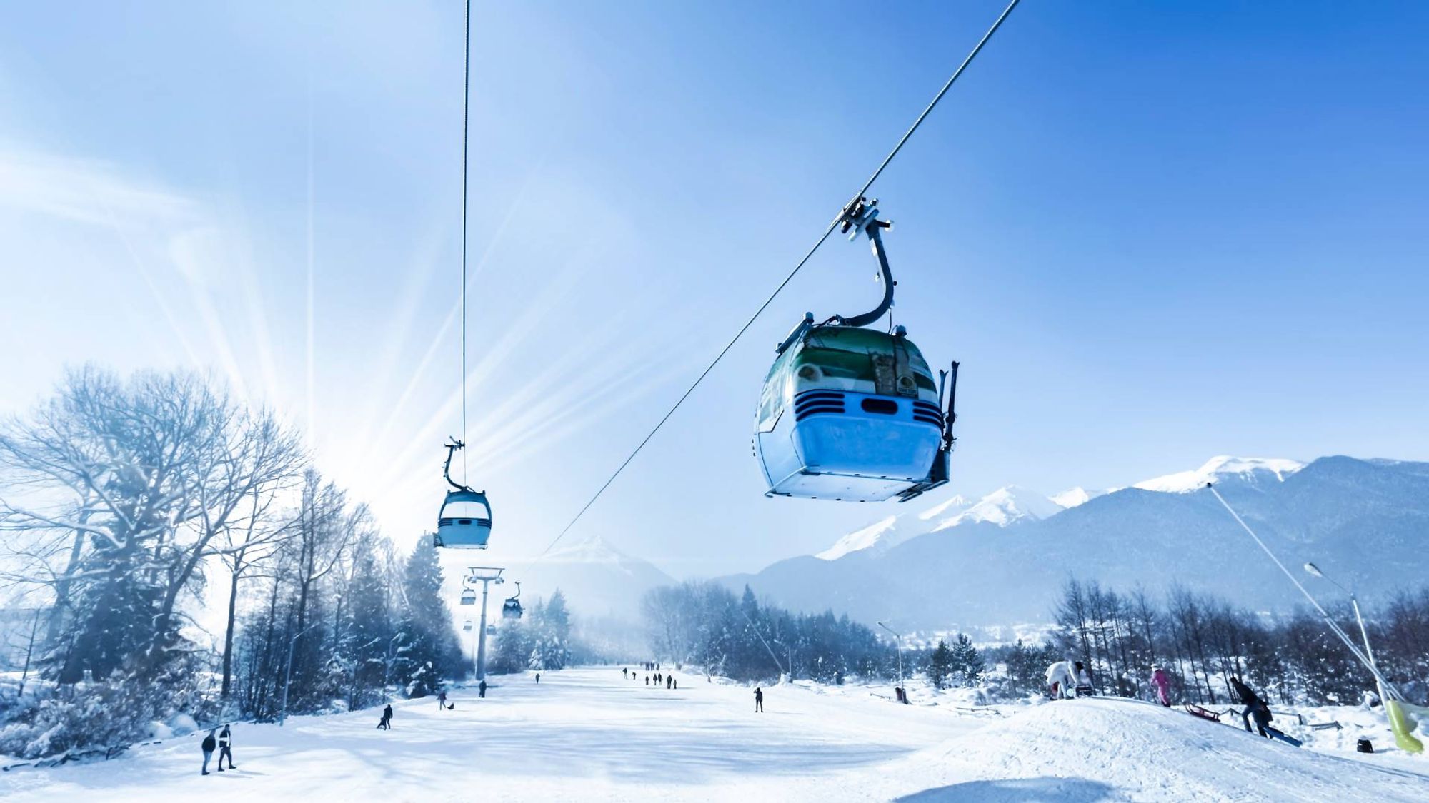 Bansko Gondola (Traventuria Ski) stazione all'interno Bansko, Bulgaria